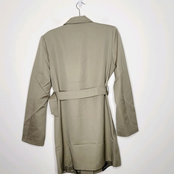 (60% OFF) NWT Anine Bing Green Belted Knee High Trench Coat L MSRP: $756. - Picture 6 of 13